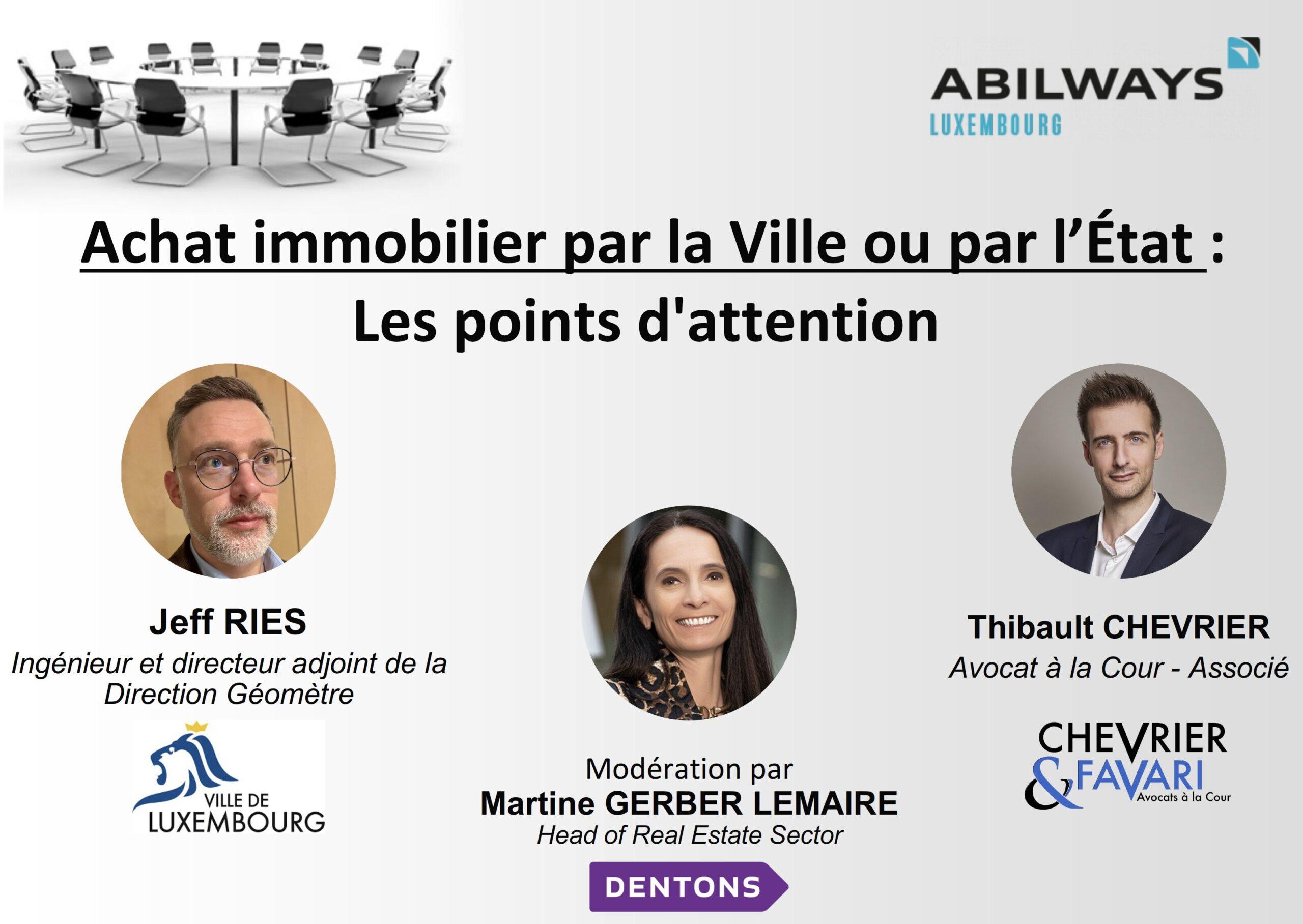 Immobilier Avocat Luxembourg marchés publics Thibault CHEVRIER conférence Expert immobilier avocat Luxembourg